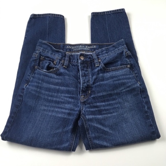 American Eagle Vintage Hi-Rise Skinny Button Fly Dark Jeans Women’s Sz‎ 4 - Picture 3 of 6